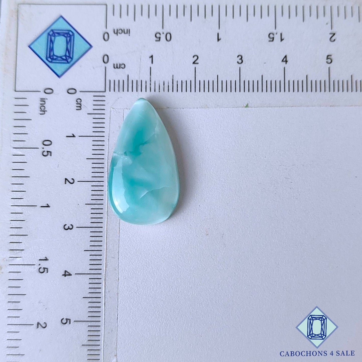 Natural Hemimorphite Gemstone  Pear Cabochons 28*15*5mm from Mexico available for sale