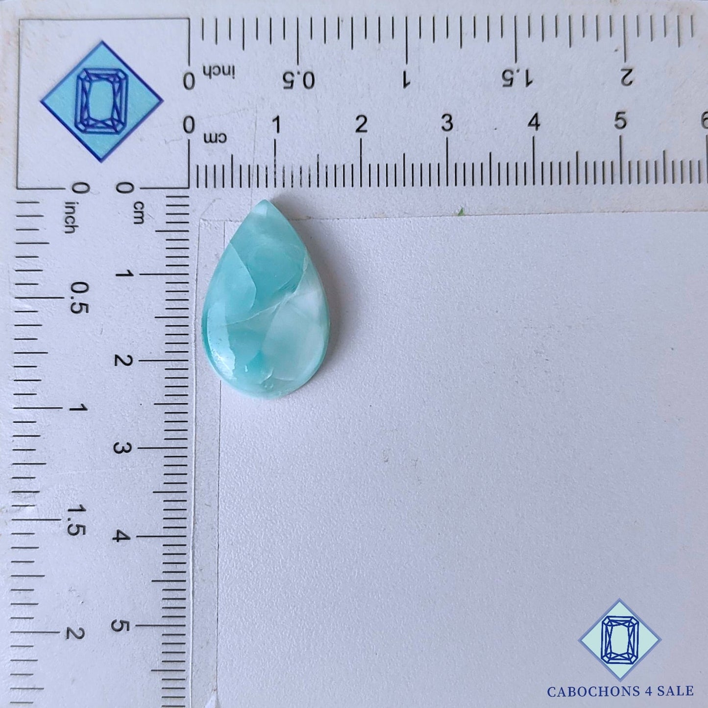 Natural Hemimorphite Gemstone  Pear Cabochons 22*14*4mm from Mexico available for sale