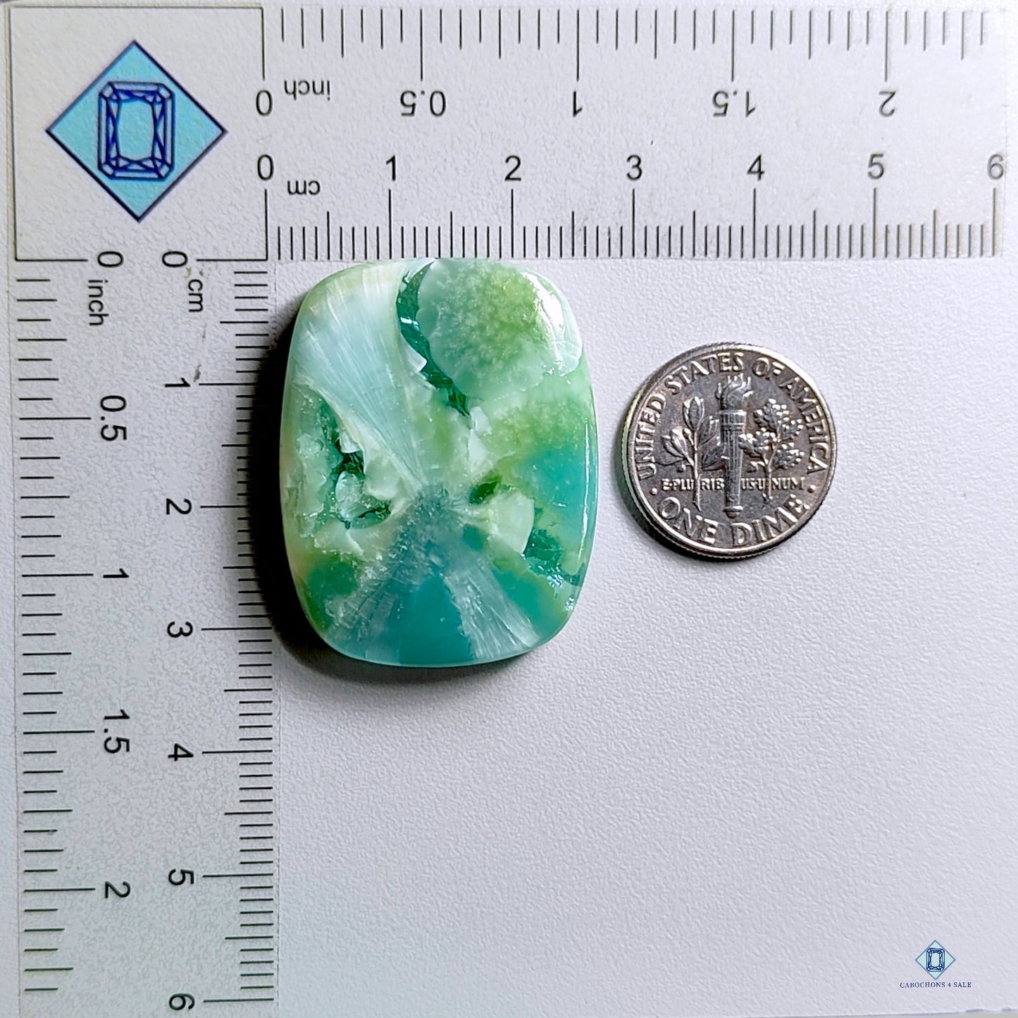 Hemimorphite Cushion Cabochons