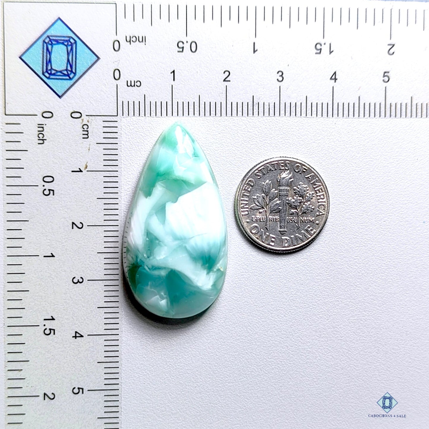 Hemimorphite Pear Cabochons