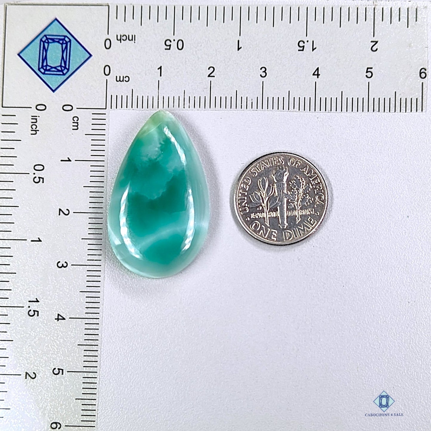 Hemimorphite Pear Cabochons