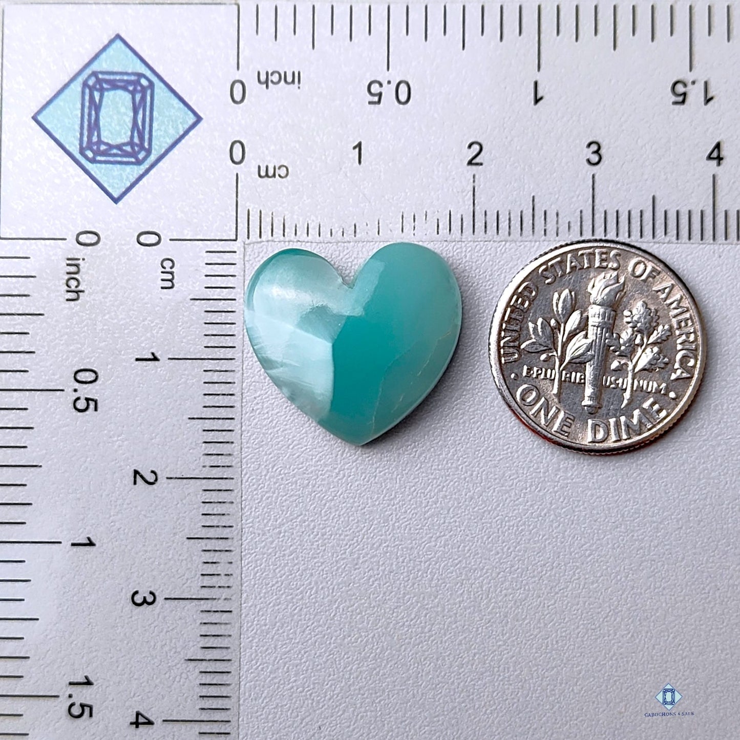 Hemimorphite Heart Carvings