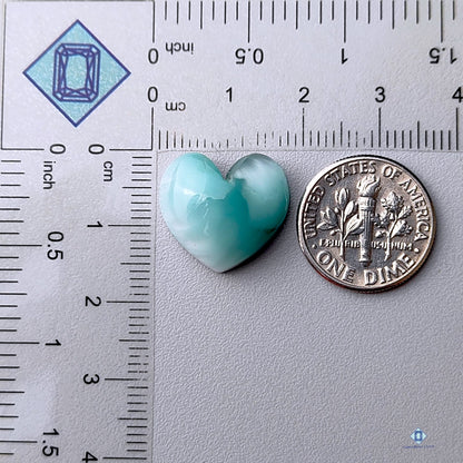 Hemimorphite Heart Carvings