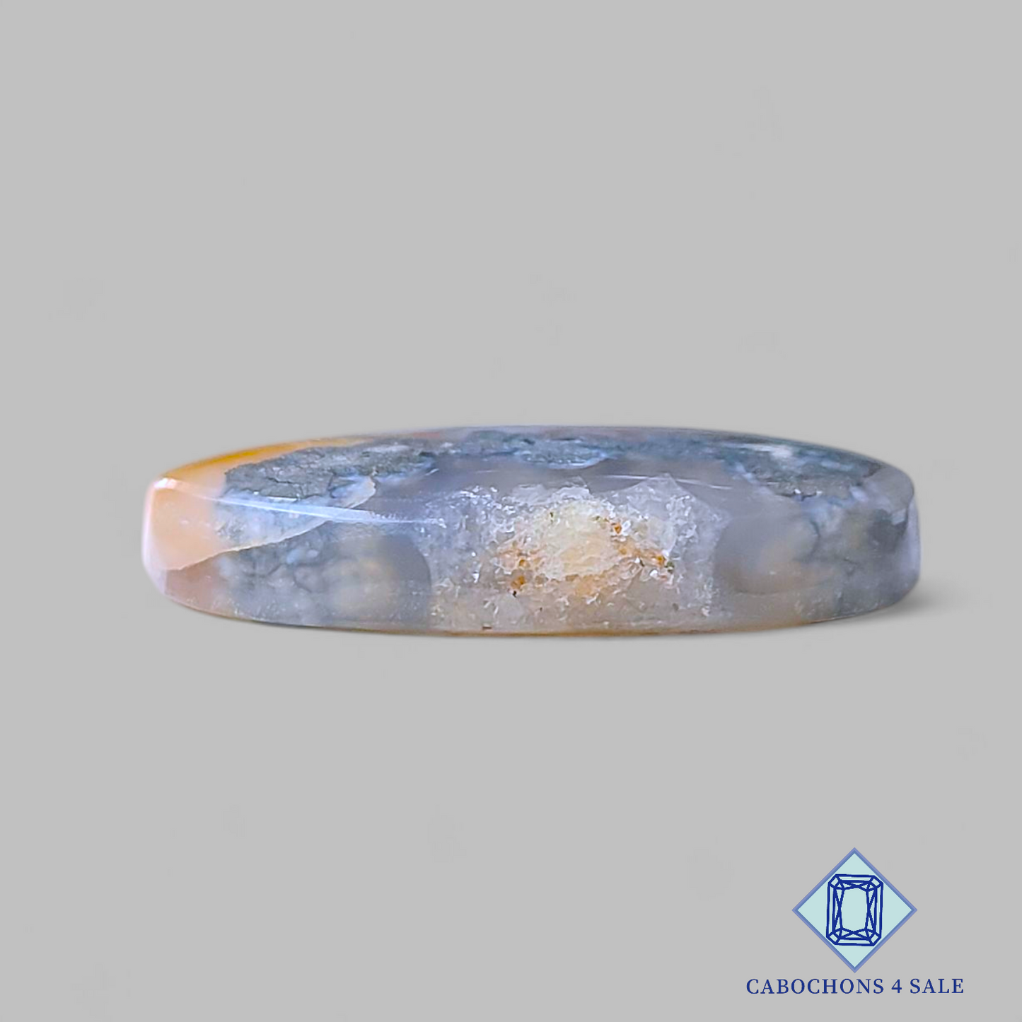 Cabujones ovalados de marcasita color miel de 26 x 18 x 5 mm