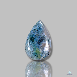Horse Canyon Moss Agate Pear Cabochons