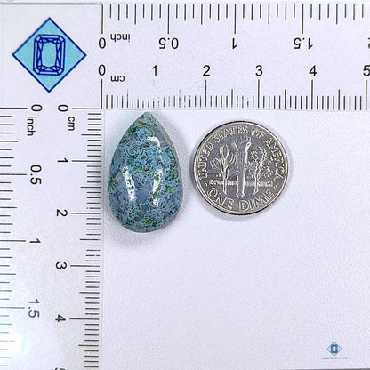 Horse Canyon Moss Agate Pear Cabochons