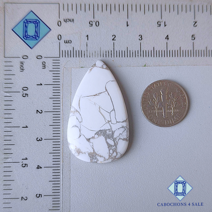 Howlite Pear Cabochons