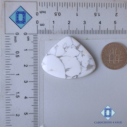 Howlite Pear Cabochons