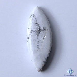 Howlite Marquise Cabochons 30x11x4mm