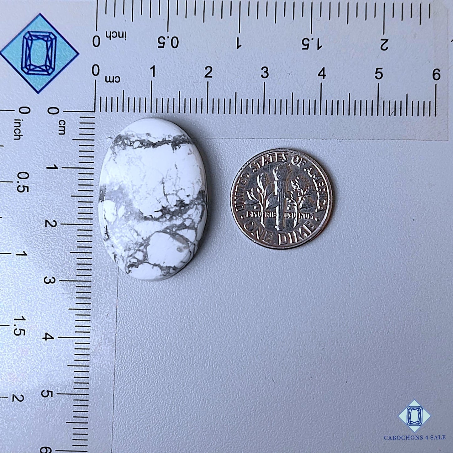 Natural Howlite Gemstone  Oval Cabochons 28*19*6mm from California available for sale