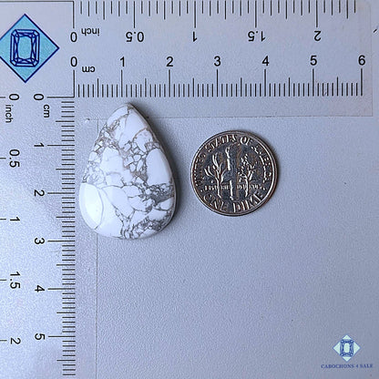 Natural Howlite Gemstone  Pear Cabochons 28*20*6mm from California available for sale