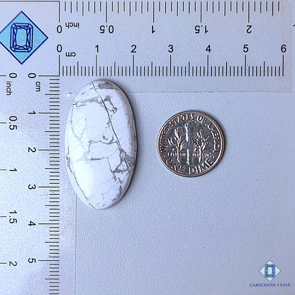 Natural Howlite Gemstone  Oval Cabochons 35*19*5mm from California available for sale