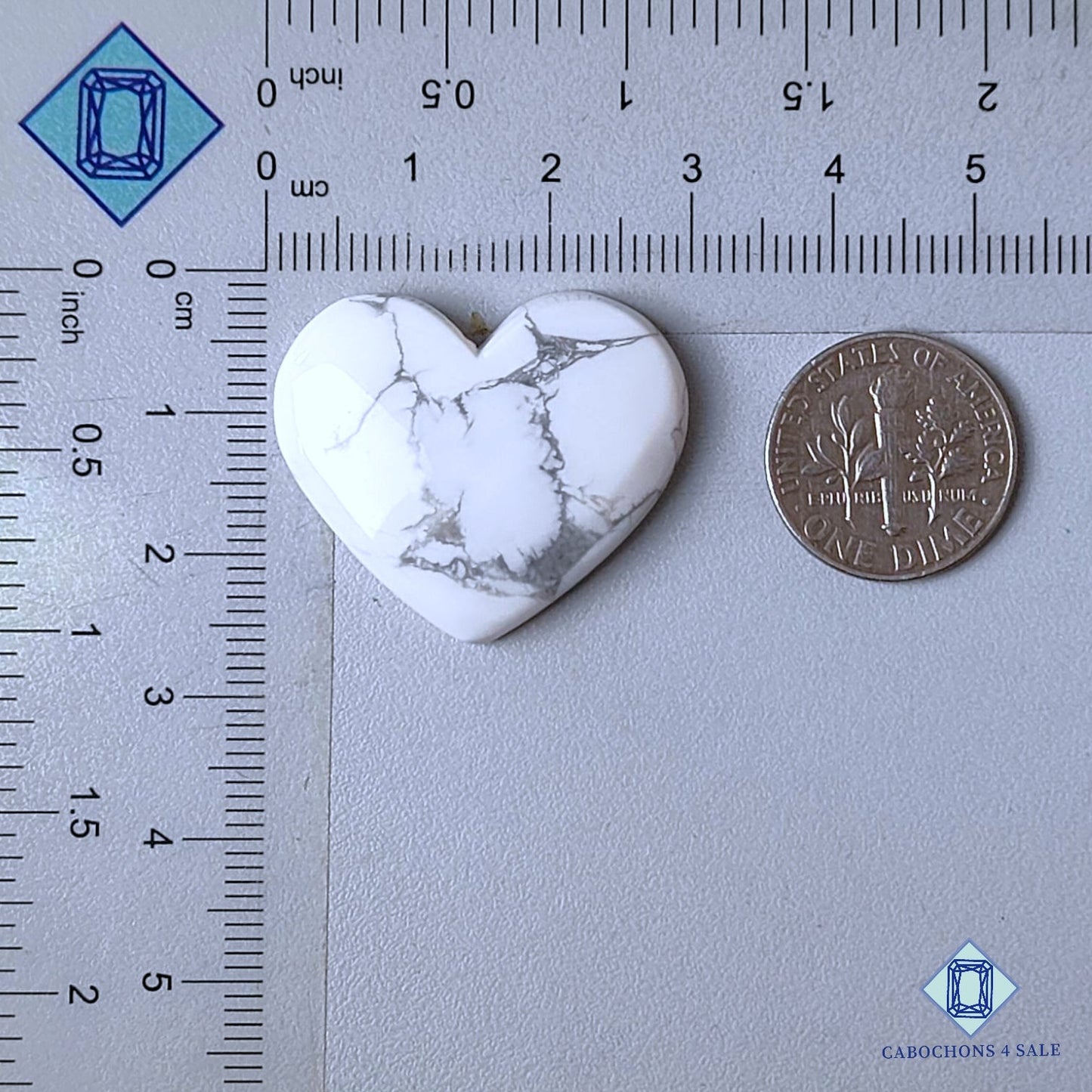 Natural Howlite Gemstone  Heart Carvings 24*29*5mm from Usa  available for sale
