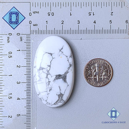 Natural Howlite Gemstone  Oval Cabochons 44*25*7mm from California available for sale