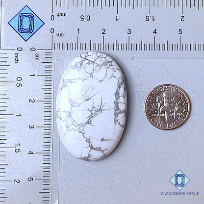 Natural Howlite Gemstone  Oval Cabochons 42*27*6mm from California available for sale