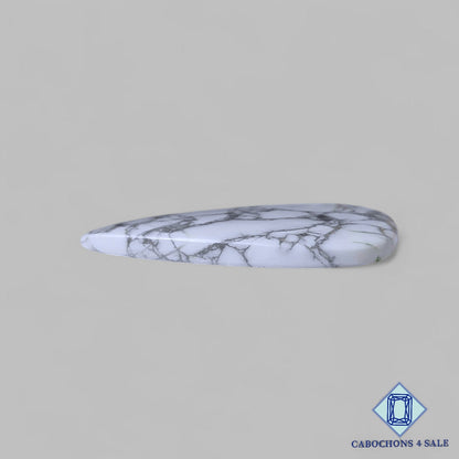 Natural Howlite Gemstone  Pear Cabochons 46*29*4mm from California available for sale