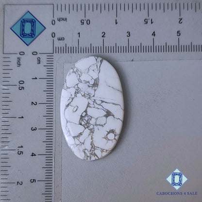 Natural Howlite Gemstone  Oval Cabochons 41*25*4mm from California available for sale