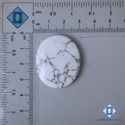 Natural Howlite Gemstone  Oval Cabochons 34*28*5mm from California  available for sale