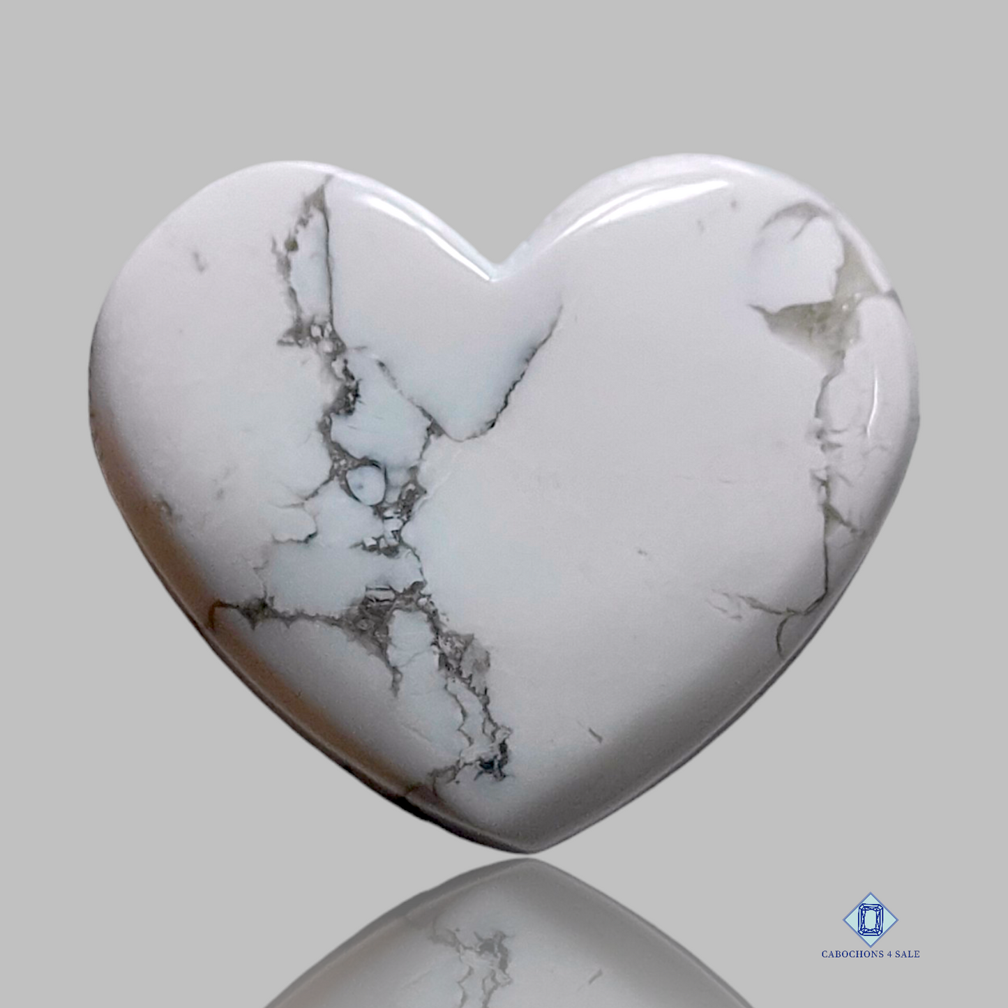 Howlite-c4sw1593-Heart-white-Cabochons