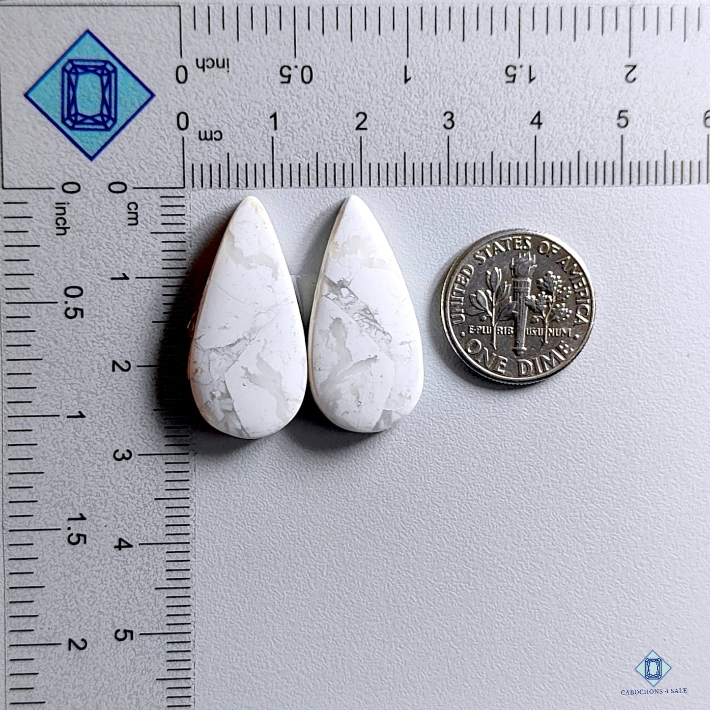 Howlite Pear Pairs