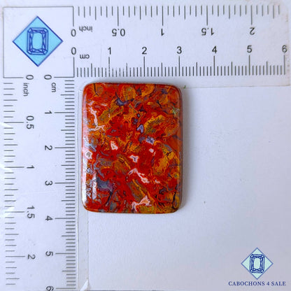 Cabujones de ágata húngara natural de 37 x 29 x 4 mm, disponibles para la venta.