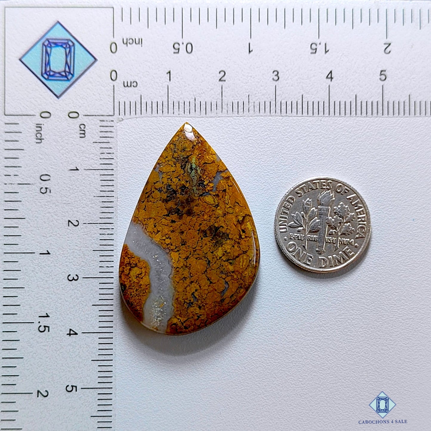 Hungarian Agate Pear Cabochons