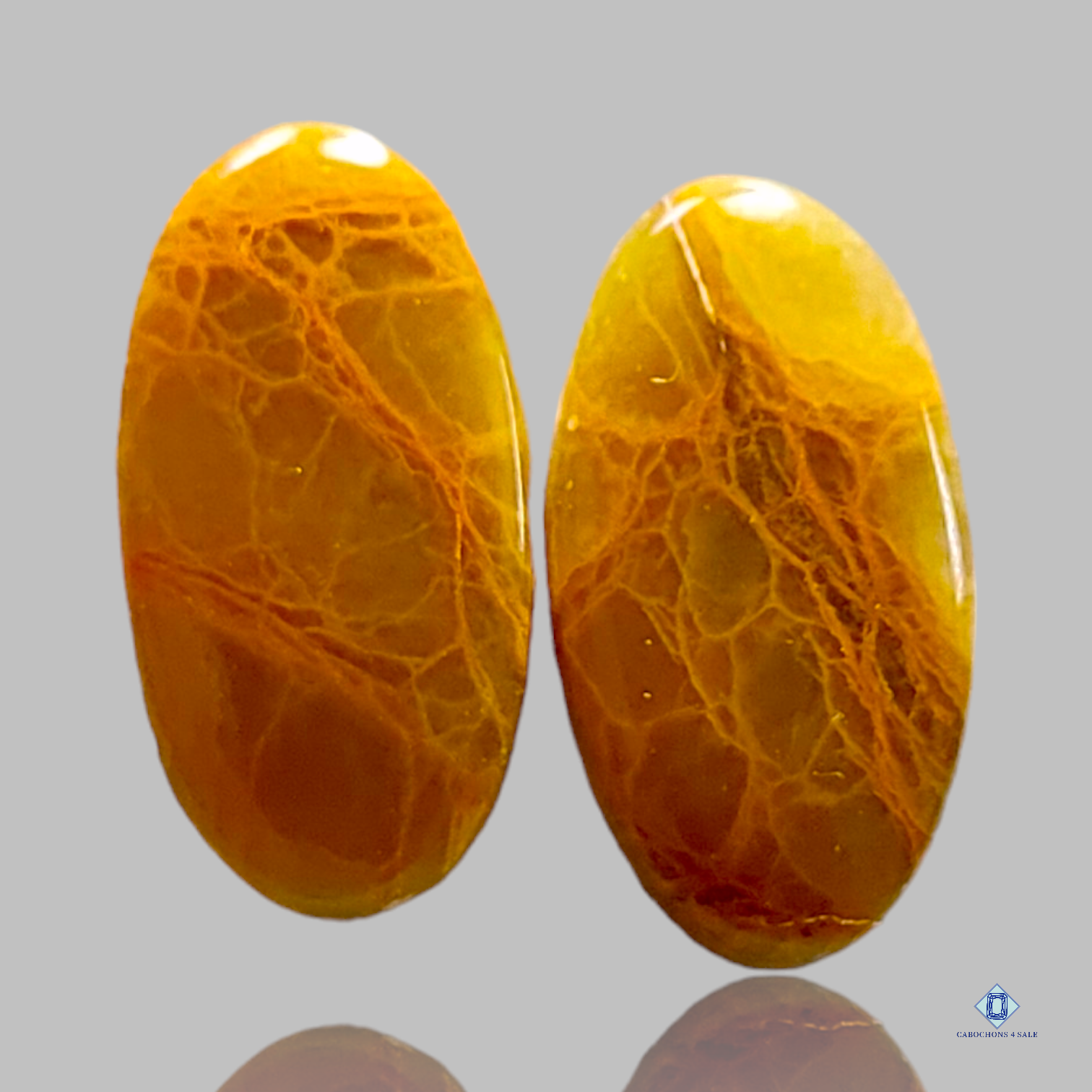 Indian jasper-c4sw1570-oval-Yellow-Pairs