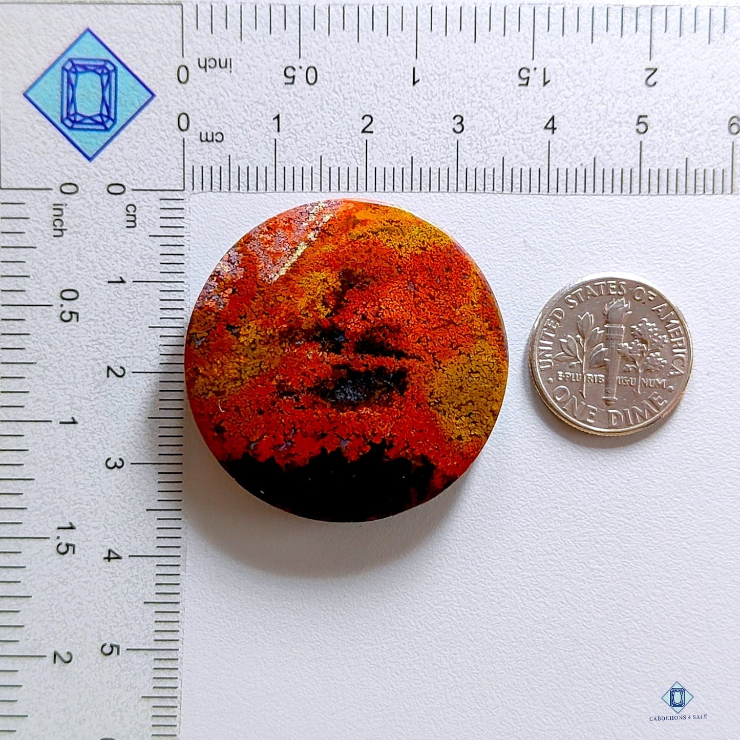 Indonesian Moss Agate Round Cabochons