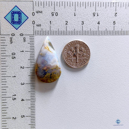 Indonesian Moss Agate Pear Cabochons