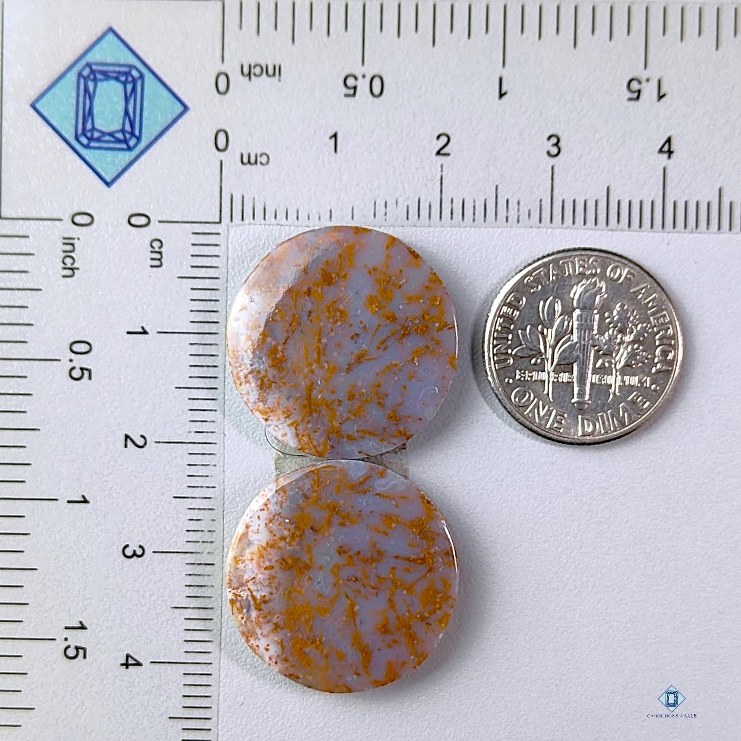 Indonesian Moss Agate Round Pairs