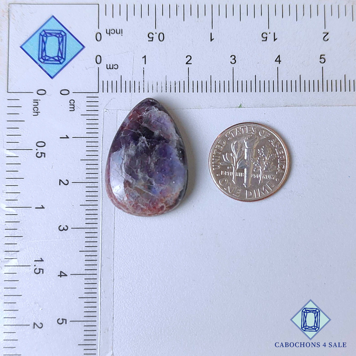 Iolite Sunstone Pear Cabochons