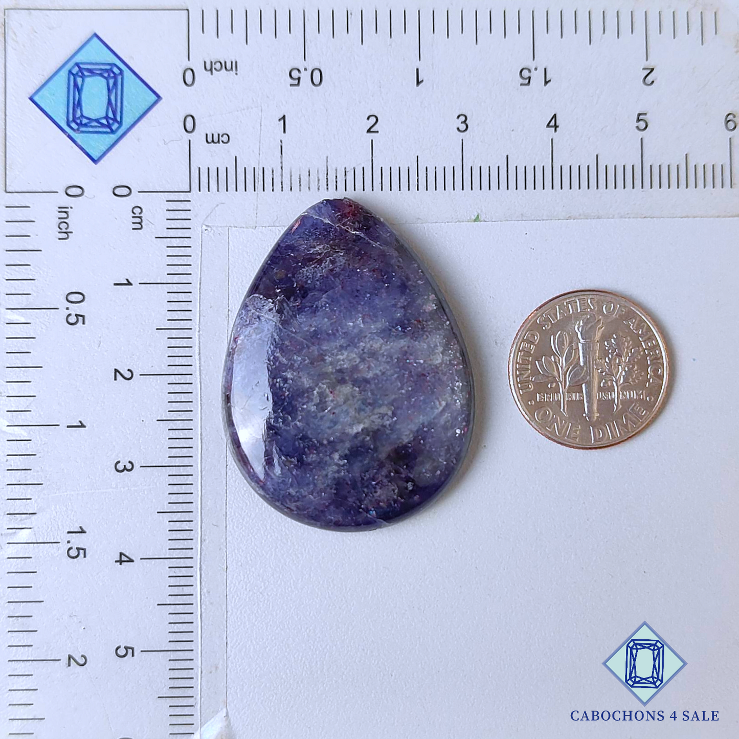 Iolite Sunstone Pear Cabochons