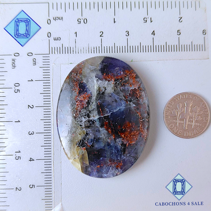 Iolite Sunstone Oval Cabochons 45*35*7mm