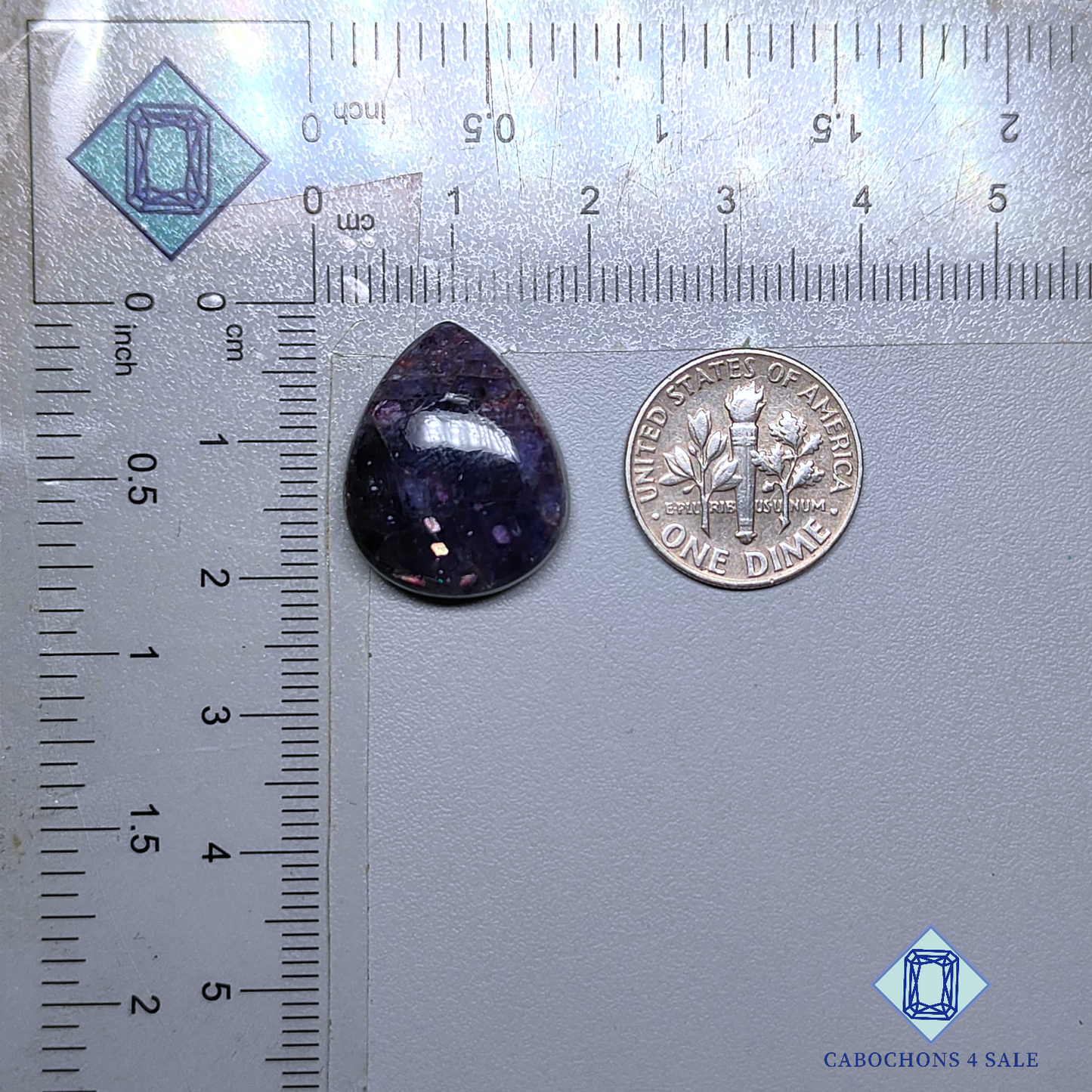 Iolite Sunstone Pear Cabochons