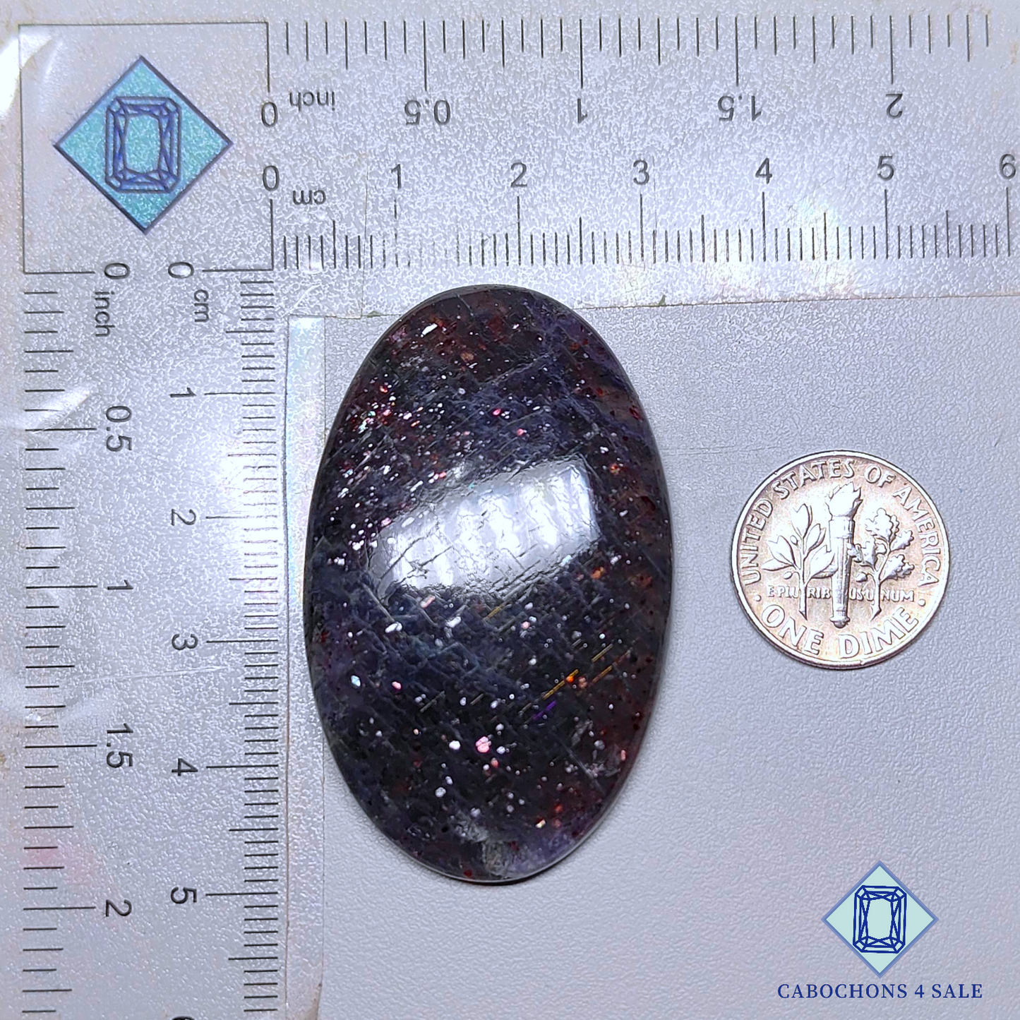 Iolite Sunstone Oval Cabochons