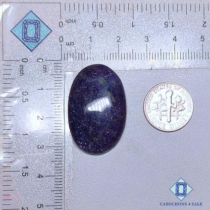 Cabujones ovalados de piedra solar iolita