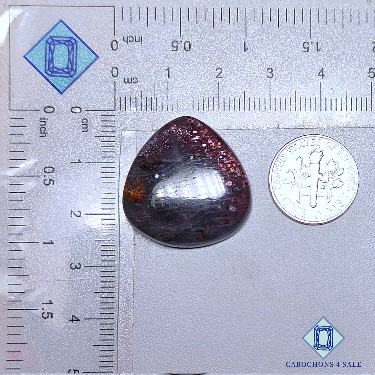 Iolite Sunstone Pear Cabochons