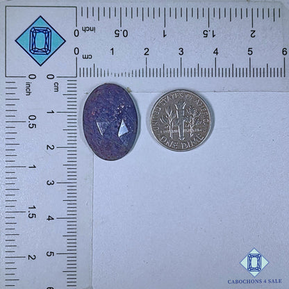 Natural Iolite Sunstone Gemstone Oval Rose Cut 22*16*5mm available for sale