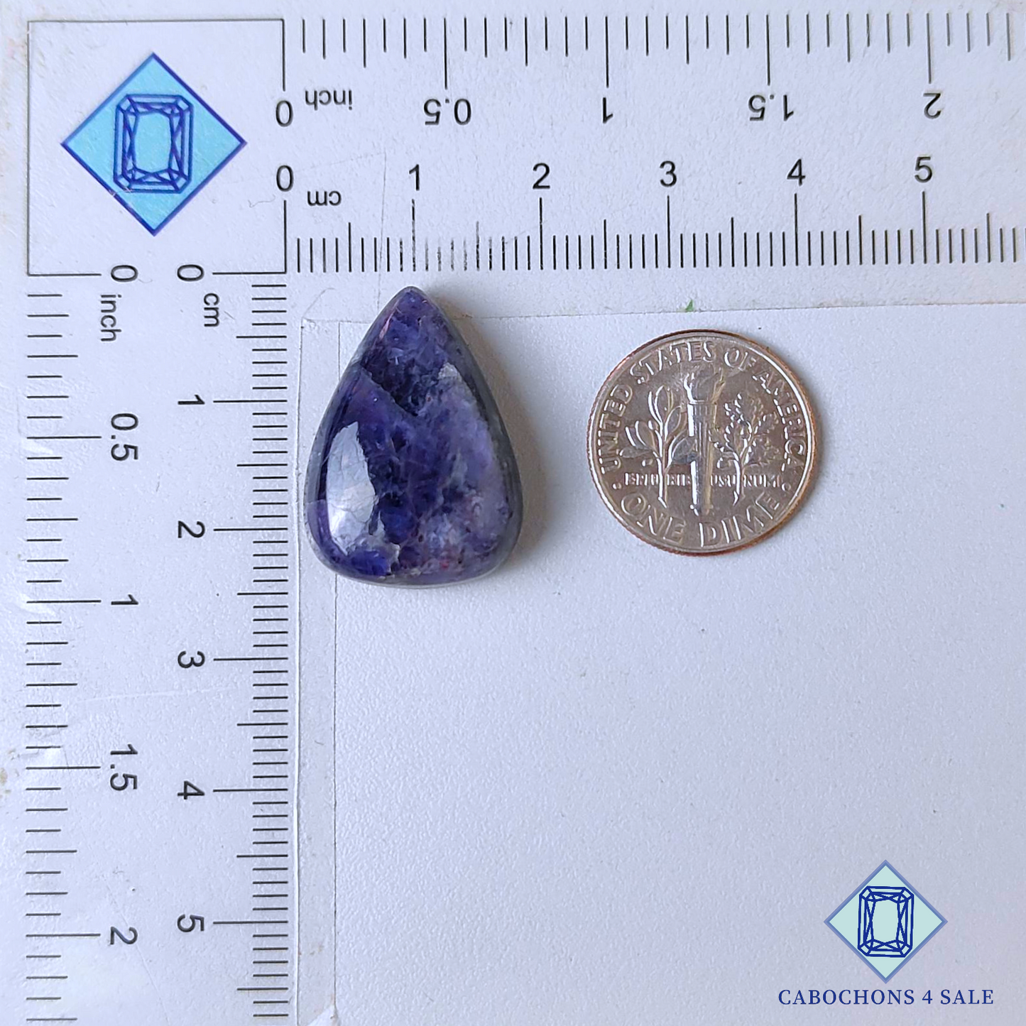 Iolite Sunstone Pear Cabochons