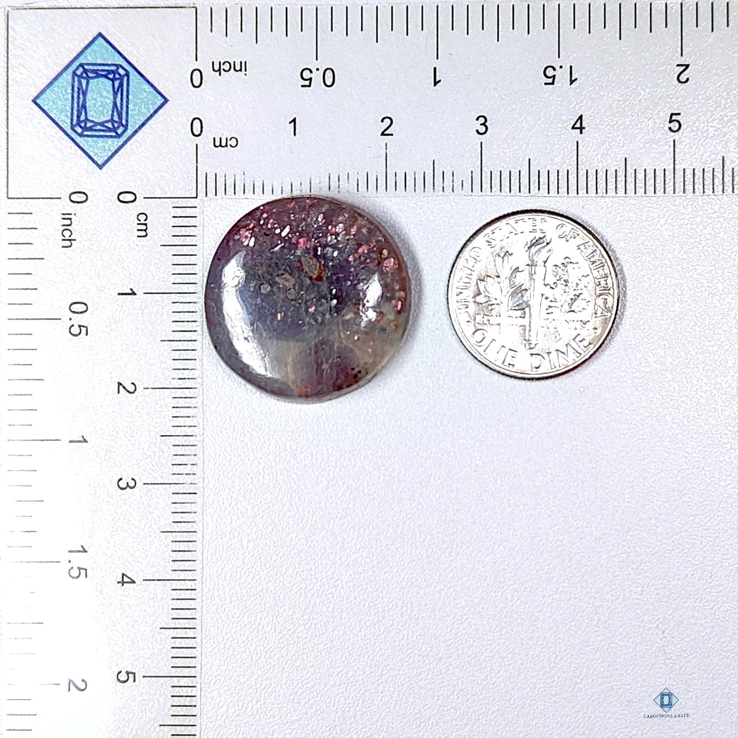 Iolite Sunstone Round Cabochons