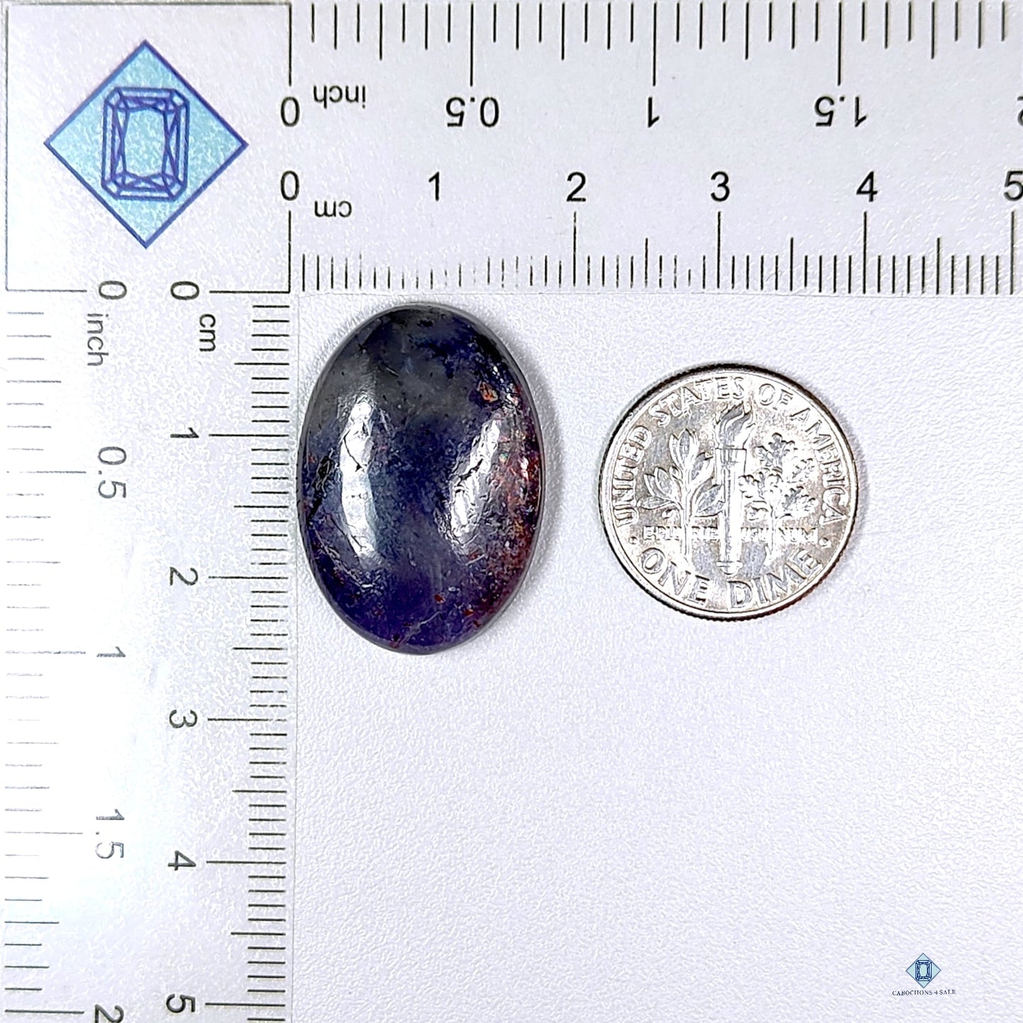 Iolite Sunstone Oval Cabochons