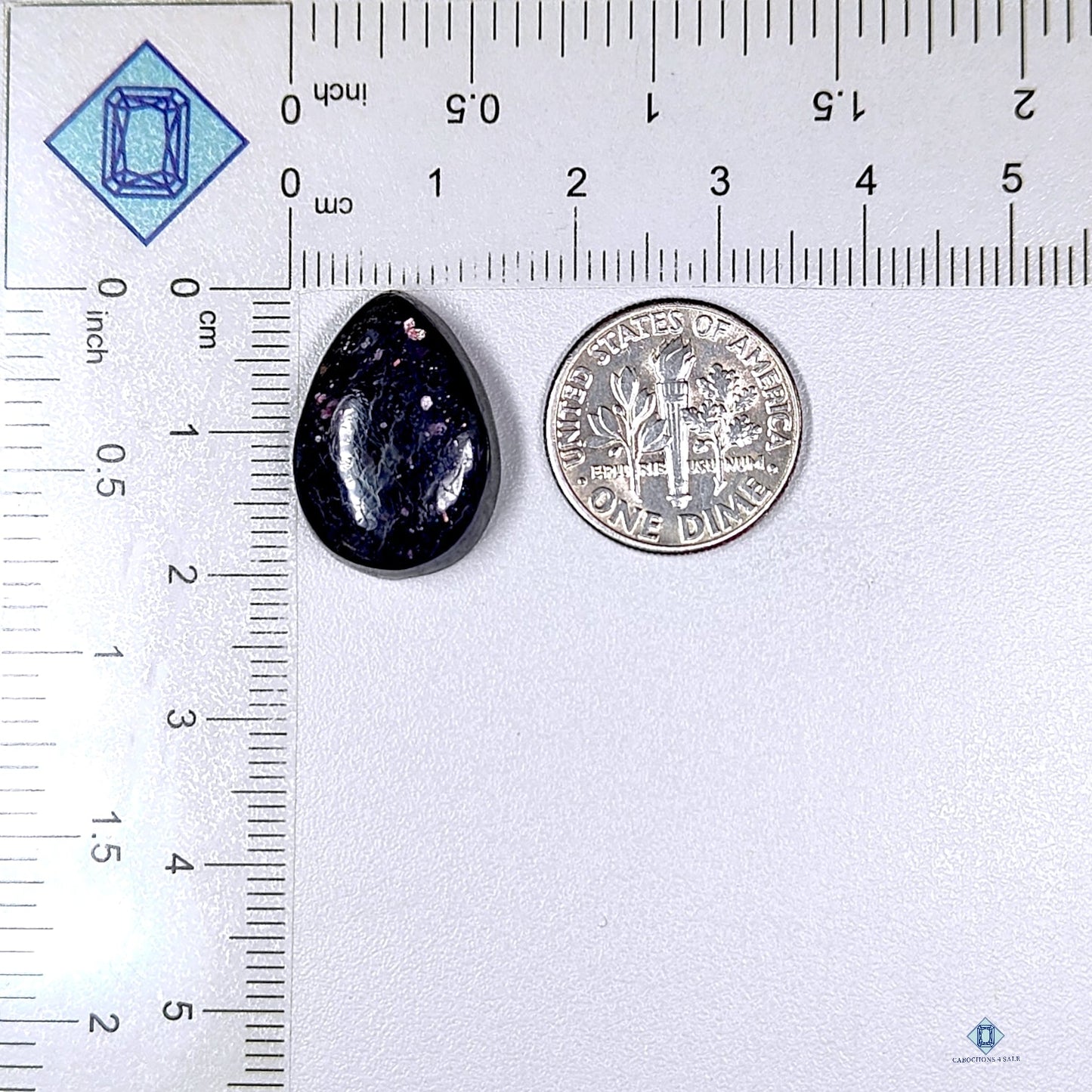 Iolite Sunstone Pear Cabochons