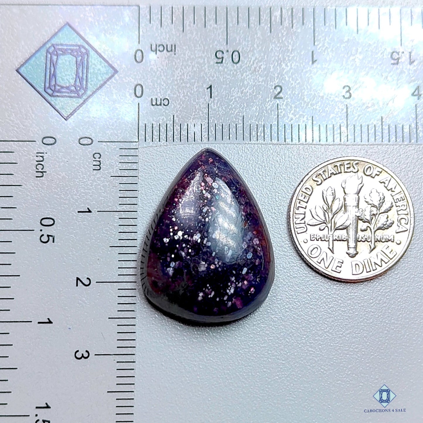 Iolite Sunstone Pear Cabochons