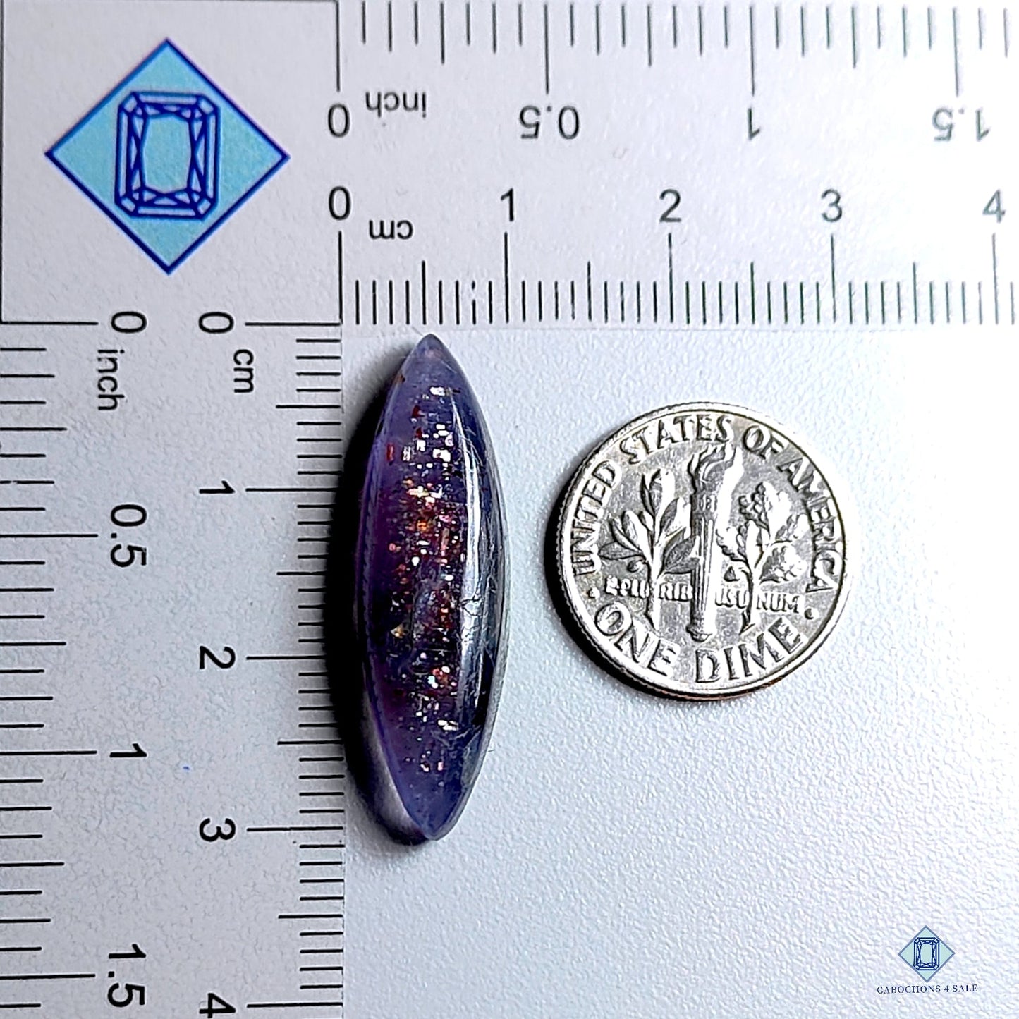 Iolite Sunstone Marquise Cabochons