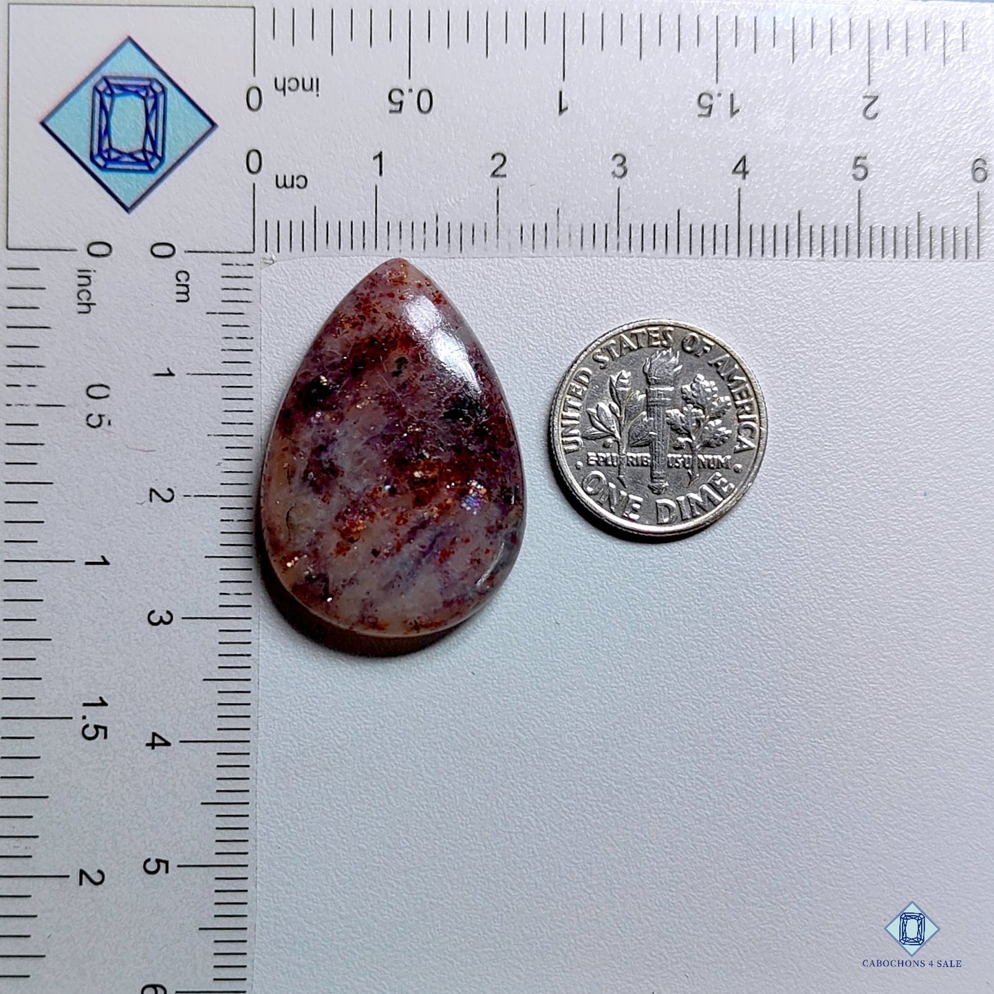 Iolite Sunstone Pear Cabochons