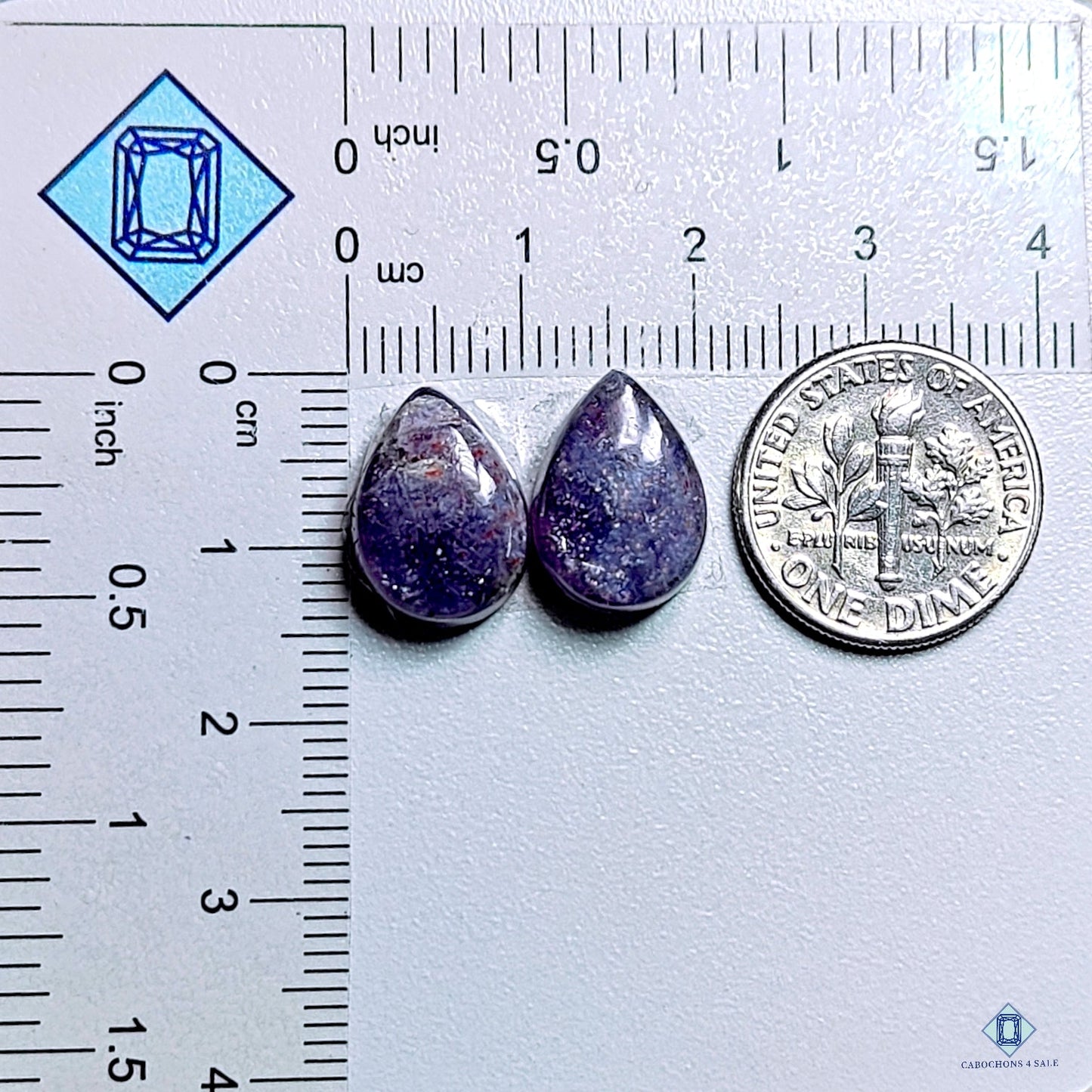 Iolite Sunstone Pear Pairs