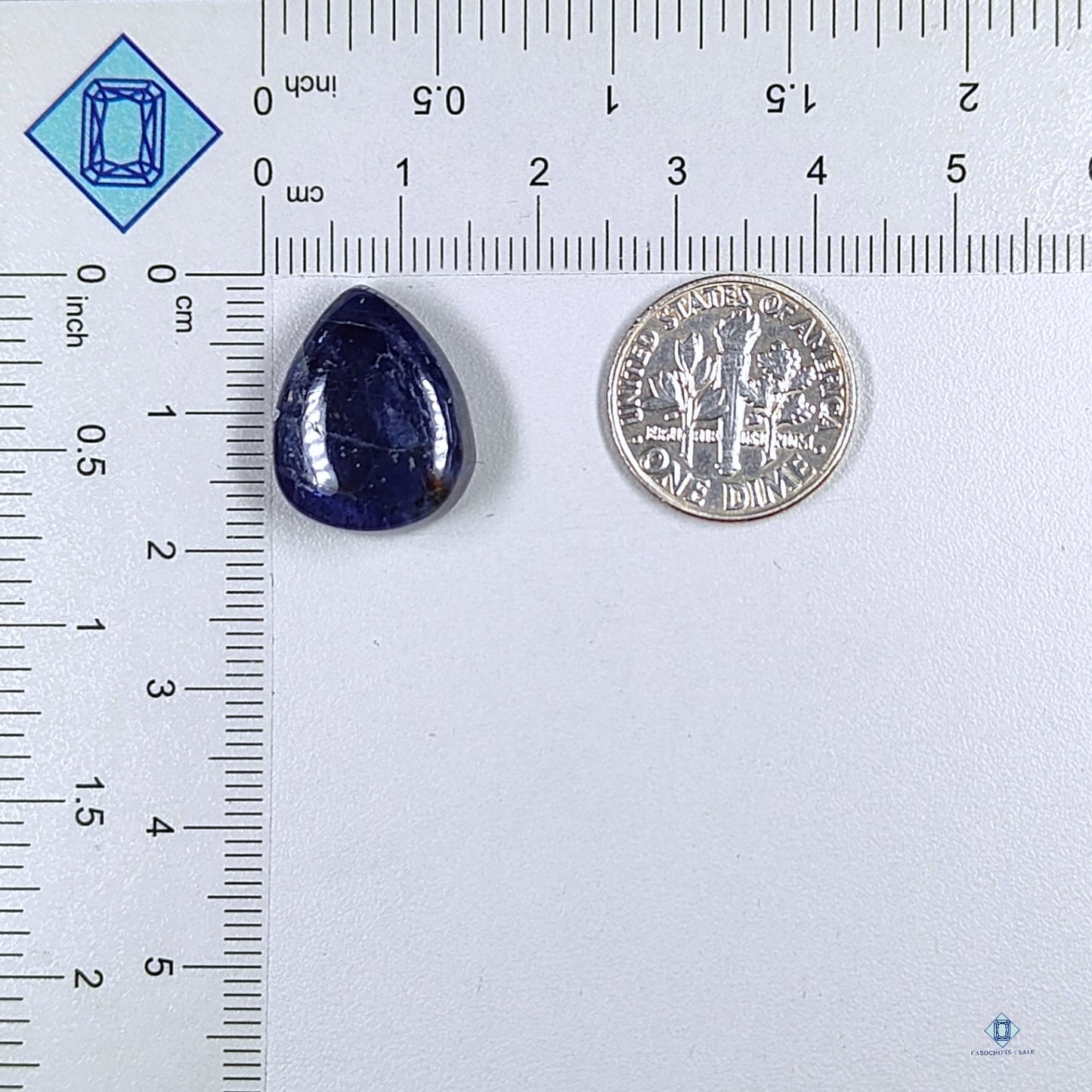 Iolite Sunstone Pear Cabochons