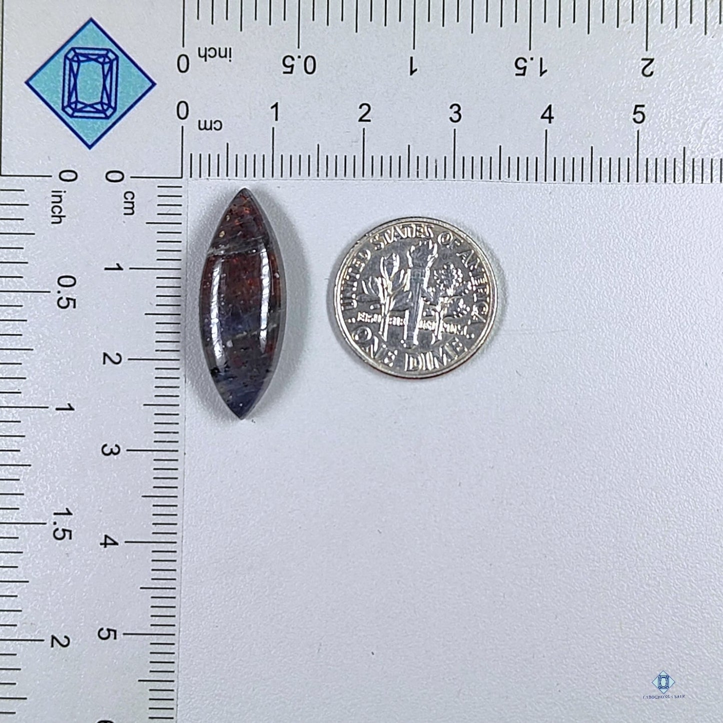 Iolite Sunstone Marquise Cabochons