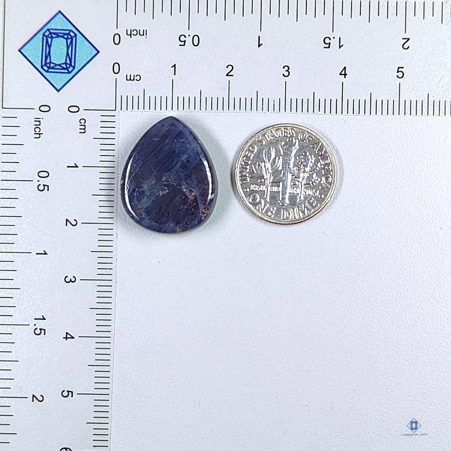 Iolite Sunstone Pear Cabochons