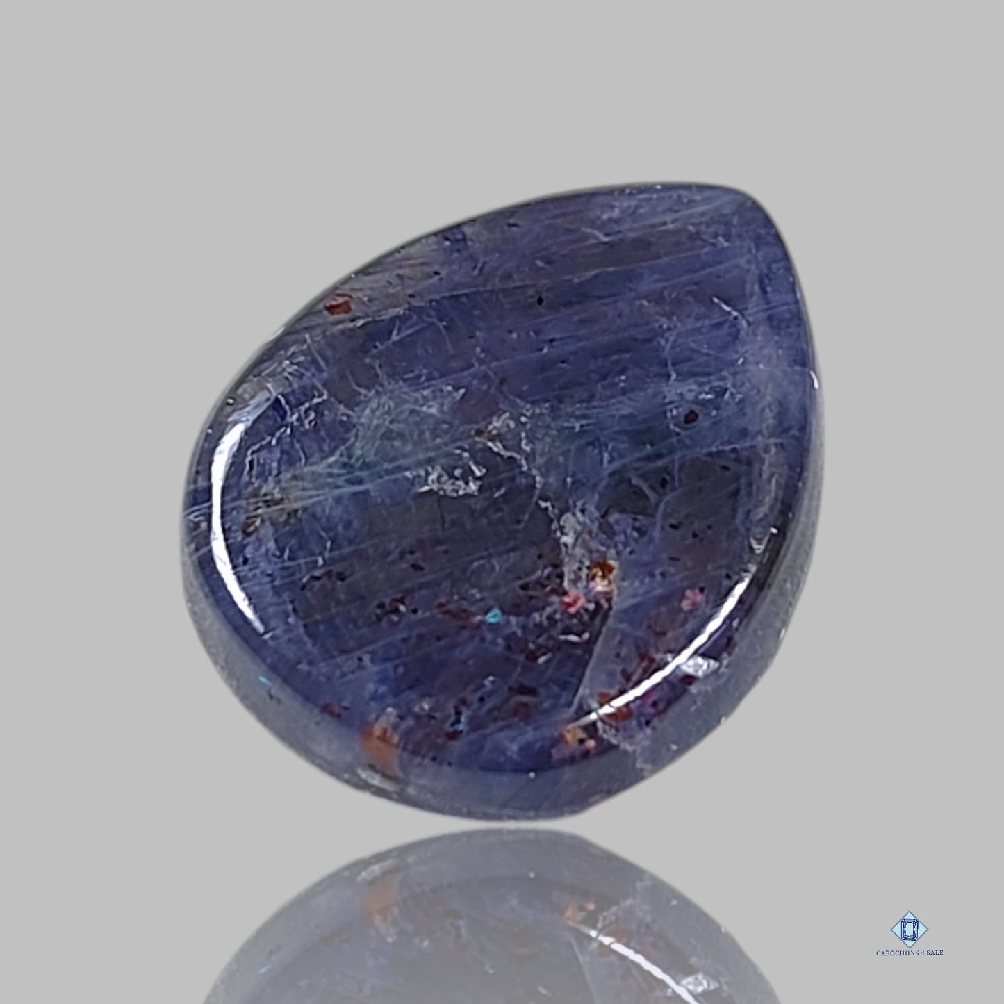 Iolite Sunstone Pear Cabochons